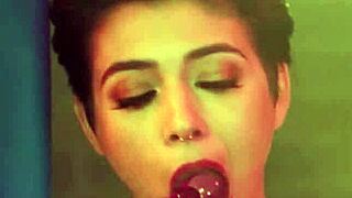 Brooklyn Gray Flexes Perfect Body Sucking Dildo Legs Wide Open In Lingerie