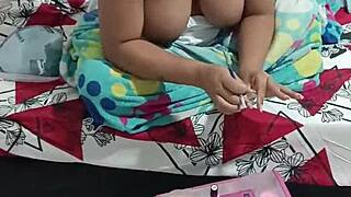 Colombian Pregnant Babe Sucks Cock While Getting Her Natural Tits Oiled Up