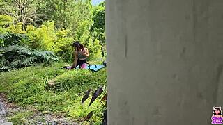hey you walking by saw me yoga now fuck my tight pussy outdoors?