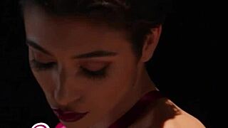 Brooklyn Gray Flexes Perfect Body Sucking Dildo Legs Wide Open In Lingerie