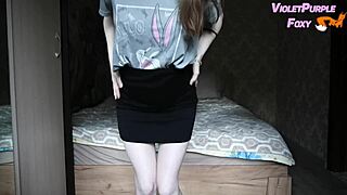 after school the virgin student does acrobatic pussy play spreading shaved lips to shaking orgasm.