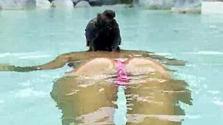 Hot Monika Fox In Pink Bikini Swims Poolside Then Walks Publicly Free