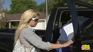 TWO BASEBALL BABES POUND HORNY BLONDE WITH DILDOS