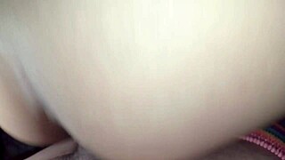 Brunette pegs boyfriend before g-spot touch and huge buttocks play