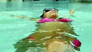 Hot Monika Fox In Pink Bikini Swims Poolside Then Walks Publicly Free