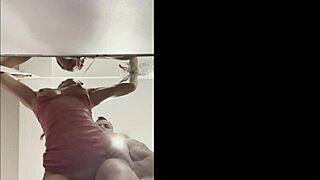 hey wife, you danced too wild at the club - time to punish that muscular body with fingering