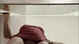 hey wife, you danced too wild at the club - time to punish that muscular body with fingering