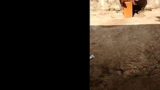 elvie fingers her ebony slut pussy outdoors on phone again?