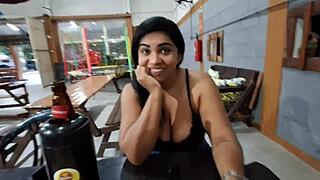 damn she lost the pool game but won my cock slamming her wet bush
