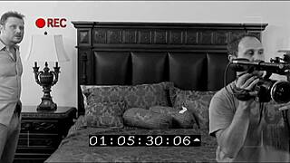 Brittany Angel at 18 begs for Van Damage's cock deep in her shaved twat on bed