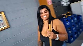 damn she lost the pool game but won my cock slamming her wet bush