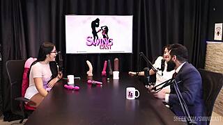 whoa he shoves arm deep in lady snow's pussy til she squirts wild 😱🔥 - swing cast with tifany rocha!