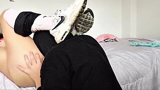 Hey, sneaking peeks at that classmate in her football jersey while girlfriend's away?