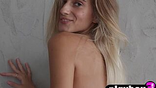 Irina Ri strips naked then poses her small tits