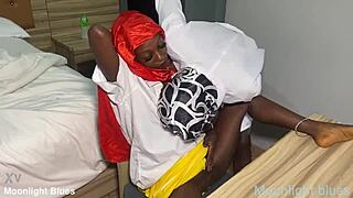 Ebony Petite Student Seduces Teacher Before Christmas Break