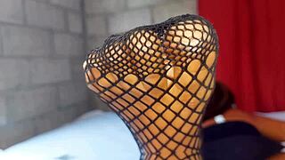 Beautiful 18 year old latina with huge ass and tits begs fan to fuck her hard