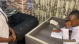 hey, that ebony big ass student is seducing her teacher... office bbc fuck incoming!