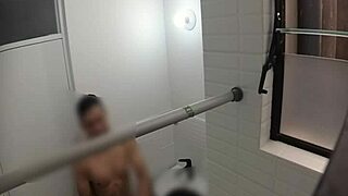 voyeur catches spanish teacher fucking lover in bathroom doggystyle