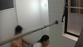 voyeur catches spanish teacher fucking lover in bathroom doggystyle