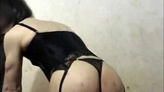 Marica Puta's Masked Lingerie Crossdress Tease Turns Voyeur Wild