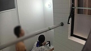 voyeur catches spanish teacher fucking lover in bathroom doggystyle