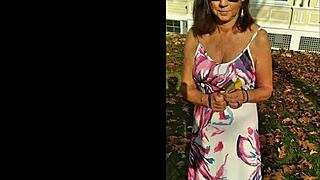 mature candi annie milks cock outdoors then swallows every drop fresh