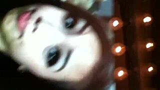 sexy asian babe receives cum tribute all over