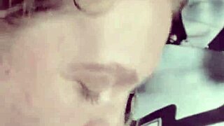step sister gives sloppy deepthroat face fuck on big black cock