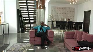 birthday surprise deepthroats big black cock into asian ass