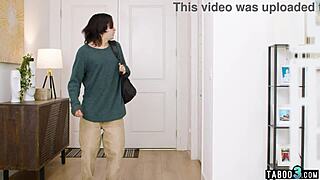 Lauren Phillips red BBW stepmom does yoga stretches