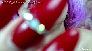 depraved milf bitch masturbates big tits pussy with dildo to orgasm on webcam!