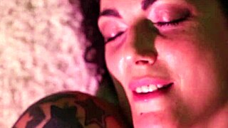 Unlock wild fantasy brunette bound in ropes fingering huge tits solo!