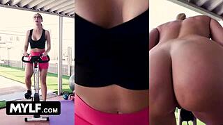 bodacious babe crystal clark turns her workout into the sexiest gym fuck session ever