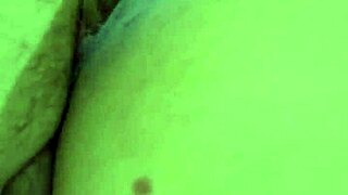 chubby girl's tight pussy stretched by fat cock deep inside