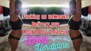i'm in underwear seducing delivery guy he fucks me hard while cuckold husband spies and records hidden