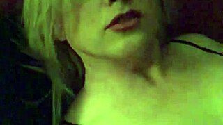 Beautiful shemale Stephanie Clover strokes her hard cock!