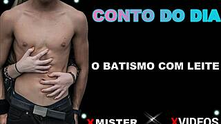 brazilian amateur performs erotic milk baptism ritual