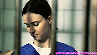 yo these lesbian cellmates are grinding pussies so hot together 🔥 beautiful teen babes scissoring