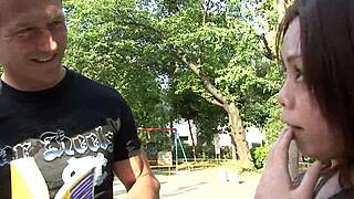 cute asian's hairy pussy stuffed in every hole during mmf threesome