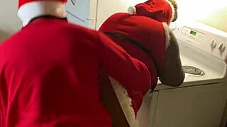 mrs claus slurps santa's huge bbc quick