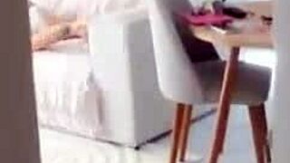 caught her stroking that cock so i bent her over and pounded her tight ass till she came hard