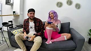 Pamela Mendoza Gulps Gamer Boy's Huge Cock!