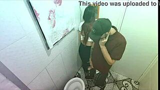 girl gets raw fucked by stranger in bathroom 🚽💦 no condom talk