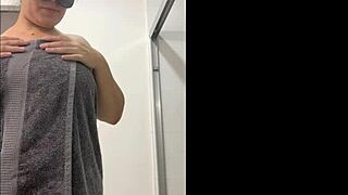 degenerate wife strips naked on cam and showers for cuckold hubby