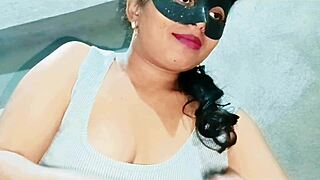 indian bhabhi craves that big dick hidden under blanket till mouthful cumshot