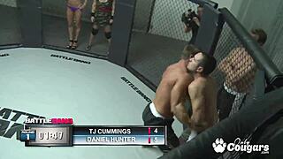 two guys battle to claim amy brookes' tight asshole for hardcore pounding