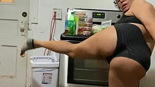 anna maria dances teasing her big tits as sexy dominican milf