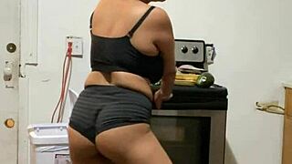 anna maria dances teasing her big tits as sexy dominican milf
