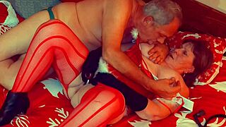 granny carmen rides her dildo hard this christmas in july till she screams i need real cock now