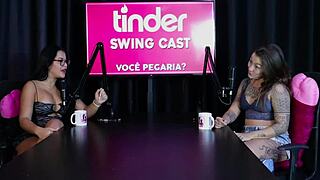 safada shows off her blowjob skills after tinder swing cast with flor de damiana in sheer red